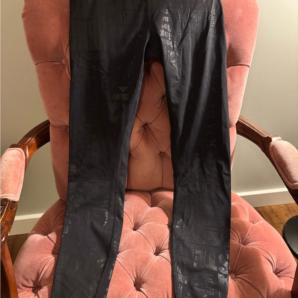 Lululemon Athletica Black Manifesto Shine Wunder Under Leggings